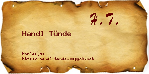 Handl Tünde névjegykártya